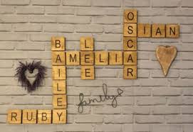Big Rustic Scrabble Wall Tiles Letters