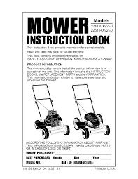 Find great deals on ebay for murray lawn mower. Murray 224110x92e0 User Manual Mower Manuals And Guides L0504509
