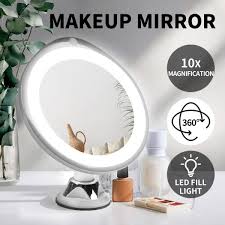 10x magnifying makeup mirror led light
