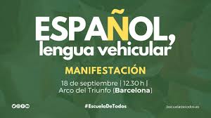 Español, lengua vehicular”, manifestación el 18-S en BCN | El Catalán