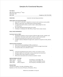 A resume is not just a document that chronicles your work experience, educational history, skill sets and accomplishments. Free 9 Functional Resume Samples In Pdf Ms Word