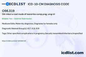 icd 10 cm diagnosis code o98 319