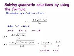 Ppt Solving Quadratic Equations By