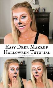 easy deer makeup halloween tutorial