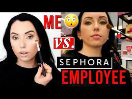 i got my makeup done at sephora tried