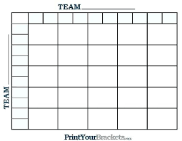 Printable Football Pool Sheets Blank Template Boxes Grid