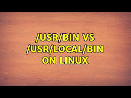 unix linux usr bin vs usr local