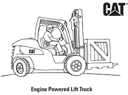 Caterpillar excavator coloring page from special transport category. Coloring Pages Cat Caterpillar