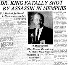 A Newspaper Article About The Assassination Of Dr Martin