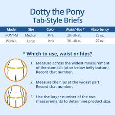 Dotty The Pony Adult Printed Tab Style Incontinence Briefs