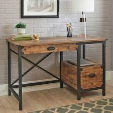 Rustic finish makes a lasting statement; Small Desk Rustic Vanity Antique Writing Center Table Industrial Wood Metal New 630299493506 Ebay