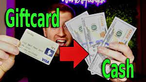how to turn visa gift card into cash