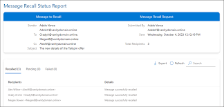 message recall in microsoft 365