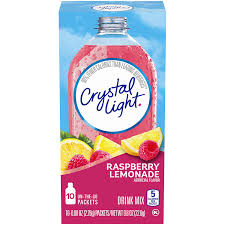 Amazon Com Crystal Light Raspberry Lemonade Drink Mix 60 On The Go Packets 6 Packs Of 10 Powdered Soft Drink Mixes Grocery Gourmet Food