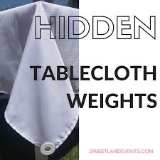 diy tablecloth weight sweet
