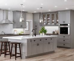 Building shaker style kitchen base cabinets. Gray Kitchen Cabinets Kitchen The Home Depot