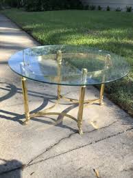 La Barge Brass And Glass Coffee Table