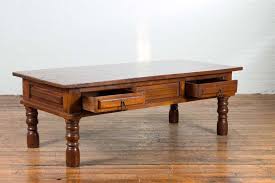 Vintage Indian Wooden Coffee Table With