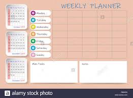 Calendar For Fourth Quarter Of 2019 Year With Weekly Planner