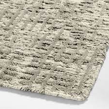 montauban wool blend grid grey area rug