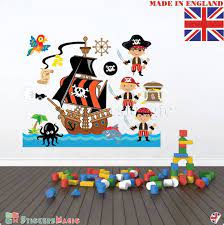 Pirate Wall Decals For Boys Bedroom