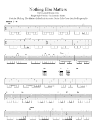 Metallica lyrics, drum tabs, bass tabs, guitar chords and guitar tablature. Material Nothing Else Matters Tab By Leandro Kasan European Musical Instruments Performing Arts