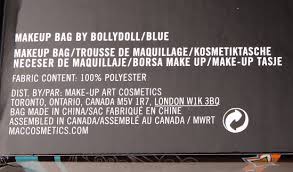mac x bollydoll makeup bags blue