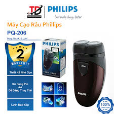 Máy Cạo Râu Philips PQ206 - Dùng Pin AA Tiện Dụng - Lưỡi Dao Kép - Bảo Hành Chính  Hãng 2 Năm - Máy cạo râu