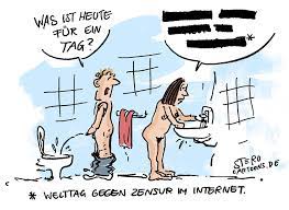cartoon-karikatur-Cartoon Welttag gegen Zensur im Internet - Roth-Cartoons  (DE)