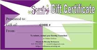 Scentsy Gift Certificates