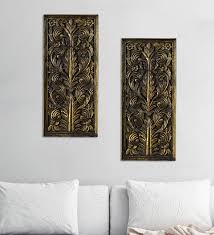 Wood Antique Hand Carved Wall Mural