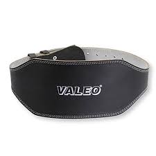Valeo Vrl6 6 Inch Padded Leather Lifting Belt For Men And Women With Back Support For Weightlifting And Suede Lined Foam Lumbar Pad