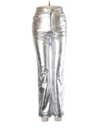 Details About Nwt Lpa Women Silver Leather Pants Xs