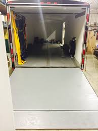 enclosed trailer floors painted or roll