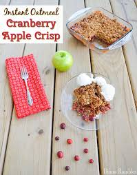 cranberry apple crisp recipe made with