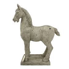 Textured Horse Garden Statue