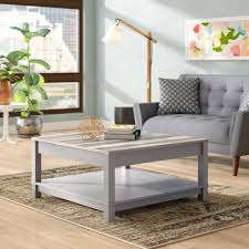 Gray Modern Square Coffee Table