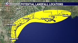Tropical depression 9 forms, projected to hit gulf coast as hurricane. R0z4url6fyu5gm