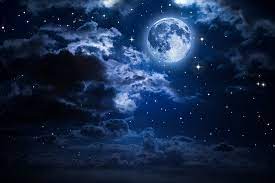 full moon wallpaper night clouds sky