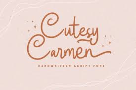 cutesy carmen font by letterhend