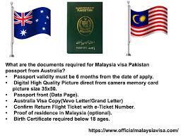 Don't worry, we're only one click away from processing your australia visa malaysia online application on an. What Are The Documents Required For The Malaysia Visa Pakistan Passport From Australia Australia Visa Visa Online Malaysia