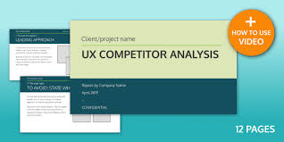 Ux Competitor Analysis Report Template Ux Design Templates