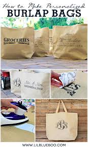 how to make personalized burlap bags