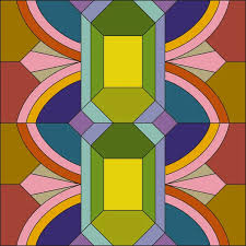 Art Deco Vector Colored Geometric