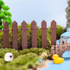 Brown Mini Garden Fence Miniature