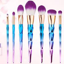 7pcs colorful makeup brush set color
