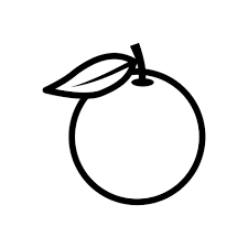 orange fruit line icon orange fruit