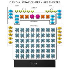 David A Straz Center Jaeb Theatre 2019 Seating Chart