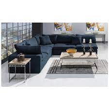 Nube Blue Corner Sofa With 5pcs 3