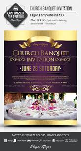 Church Banquet Invitation Psd Flyer Template